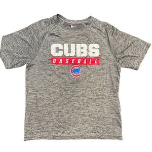 MLB Genuine Merchandise Chicago Cubs Polyester Baseball Tee Gray Men's M